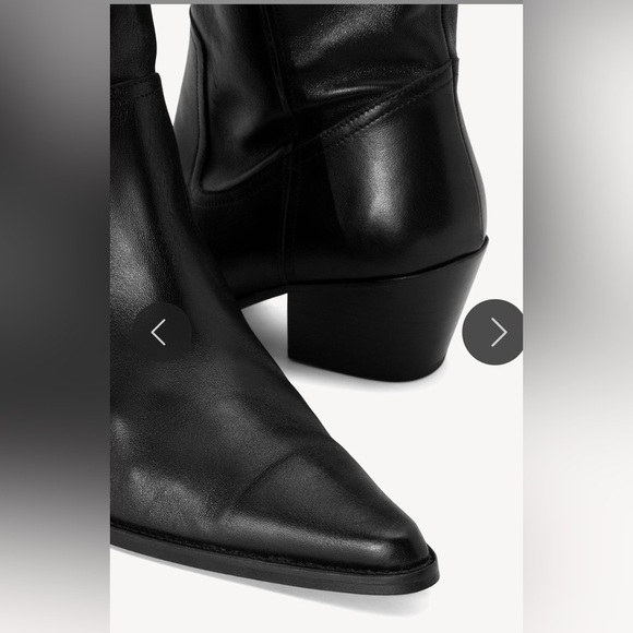 STAUD JUNE BOOTS BLACK LEATHER SIZE 39 🖤 - Picture 5 of 12